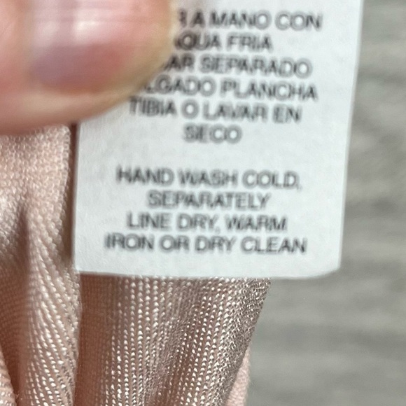 STEPHANIE THOMAS Blush Pink Midi Skirt Sz 20 Swing Shimmer Acetate Made in USA - Picture 8 of 15